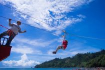 Flying Fox Pantai Gemah Tulungagung